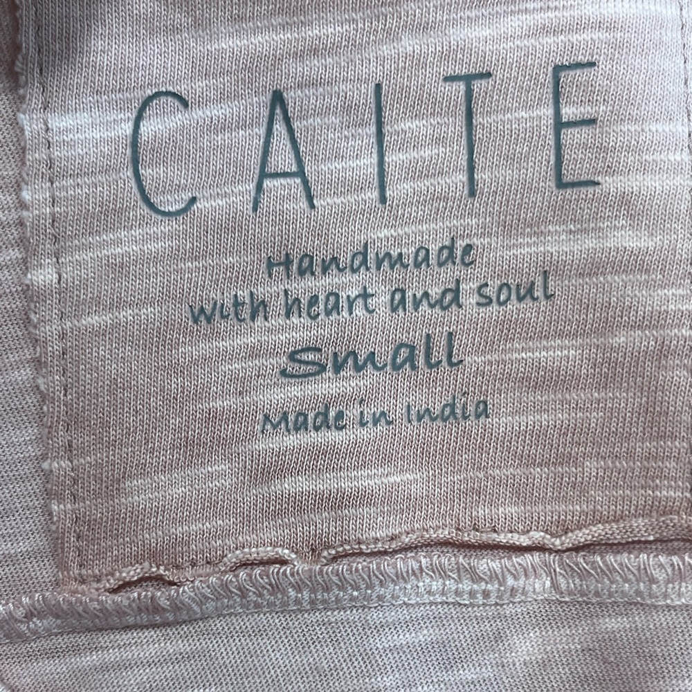 Caité Kyla Embroidered Ombré Cotton Boho Mini Dress Small Pink - Picture 7 of 8